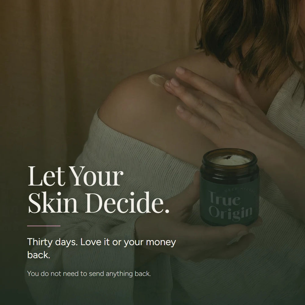 Let Your Skin Decide. Thirty days, love it or your money back. Deep Hydration Whip guarantee panel